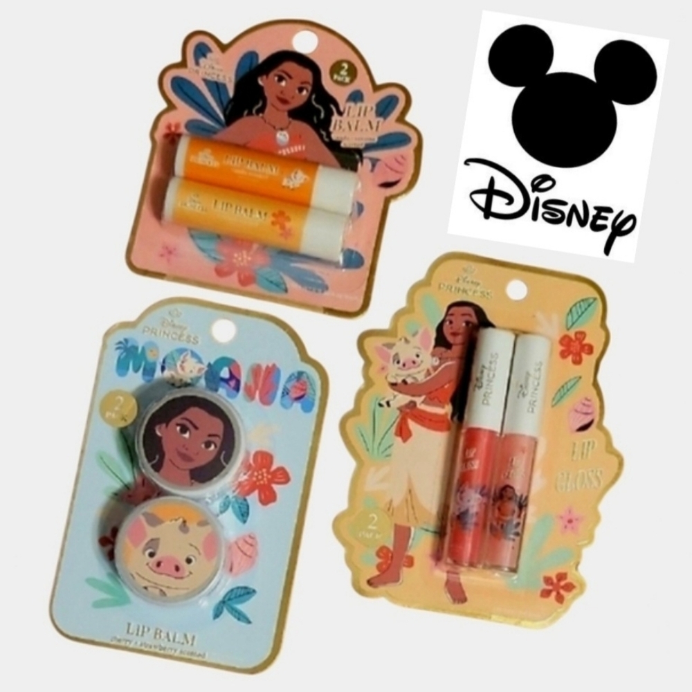 NEW Disney Moana Limited Edition 6-piece Lip Care Collection Bundle
